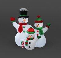 SnowTime Inflatable Snowman Family - 150cm
