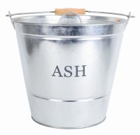 Manor Reproductions Ash Bucket with Lid - Galvanised