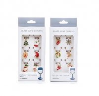 Premier Decorations Wine Glass Charms Christmas (Set 6) - Asstd