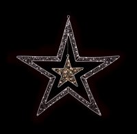 Premier Decorations 80cm Multi-Action Double Star 140 LED - Warm White /White