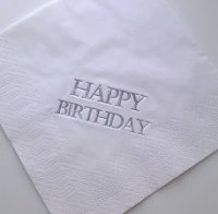 NJ Products Birthday Napkins 33cm (Pack of 15) - Happy Birthday