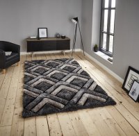 Think Rugs Noble House NH8199 Grey - Various Sizes