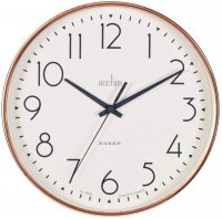 Acctim 'Earl' 25cm Sweep Wall Clock - Copper