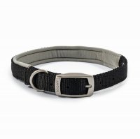 Ancol Black Padded Nylon Dog Collar - 50cm/20"