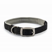 Ancol Padded Nylon Black Collar - 45cm/18"