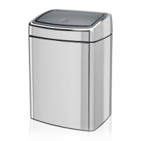 Brabantia Rectangular 10 Litre Touch Bin in Brilliant Steel