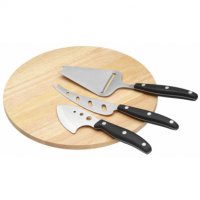 KitchenCraft Cheese Serving Set with Board & 3 Cheese Servers