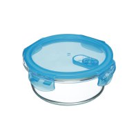 kc glass storage container 600ml round with vent