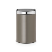 Brabantia Touch Bin 40 Litre Platinum with Matt Steel Lid