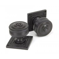 Aged Bronze Tewkesbury Square Mortice Knob Set