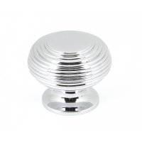 Polished Chrome Beehive Cabinet Knob 40mm