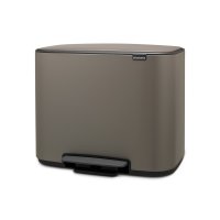 Brabantia Bo 11+23 Litre Pedal Bin in Platinum