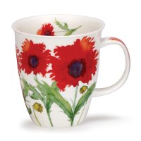 Dunoon Nevis Shape Fine Bone China Mug - Flora Poppy