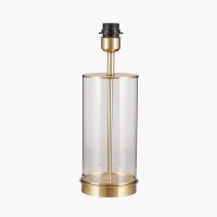 Pacific Lifestyle Westwood Clear Glass and Champagne Metal Table Lamp Base