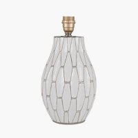 Pacific Lifestyle Gaudi White Stoneware Geometric Table Lamp Base