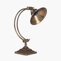 Pacific Lifestyle Kensington Metal Arched Arm Task Table Lamp - Antique Brass