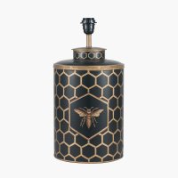 Pacific Lifestyle Black Honeycomb Hand Painted Metal Table Lamp Base