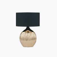Pacific Lifestyle Gemini Etched Ceramic Table Lamp - Gold