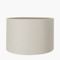 Pacific Lifestyle Lino Self Lined Linen Drum Lampshade 35cm - Grey