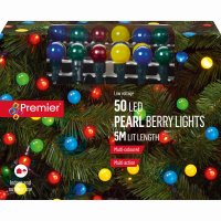 Premier Decorations Pearl Berry Multi-Action Lights 50 LED - Multicoloured