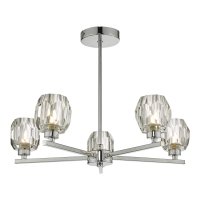 Idina 5 Light Semi Flush Polished Chrome