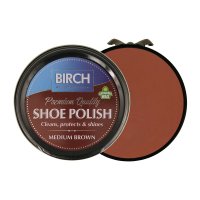 Birch Premium Quality Shoe Polish 50ml - Medium Brown