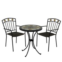 Exclusive Garden Montilla 60cm Bistro Table with 2 Malaga Chairs