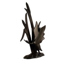 Elur Iron Ornament Bird in Reeds 47cm