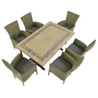 Byron Manor Charleston Dining Table with 6 Dorchester Chairs