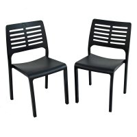 Trabella Mistral Chairs (Set of 2) - Anthracite