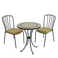 Exclusive Garden Henley 60cm Bistro Table with 2 Milan Chairs