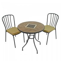 Exclusive Garden Haslemere 71cm Bistro Table with 2 Milan Chairs