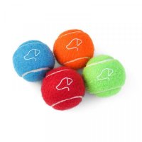 Zoon Throw & Fetch Dog Toys - Pooch 5cm Mini Tennis Balls (Pack of 4)