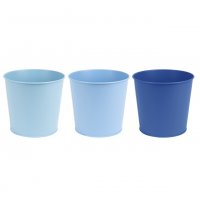 Fallen Fruits Blue Zinc Flower Pot (Assorted Colours 1 Only)