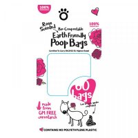 Zoon Bio-Compostable Poop Bags 60 Bags - Rose Scented