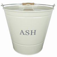 Manor Reproductions Ash Bucket with Lid - Cream