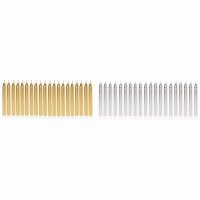 Premier Decorations Mini Candles 10cm (Pack of 20) - Assorted Gold/Silver