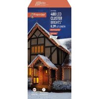 Premier Decorations ClusterBrights Multi-Action 480 LED with Timer - Vintage Gold & Red