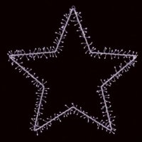 Premier Decorations Microbrights Star 60cm with 250 LED - White
