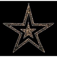 Premier Decorations 80cm Multi-Action Double Star 140 LED - Warm White