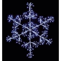 Premier Decorations MicroBrights Snowflake 40cm 300 LED - White