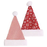 Festive Wonderland Hat - Assorted Glitter Stripe/Foil Snowflake