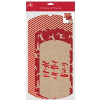 Festive Wonderland Christmas Gift Pouches (Pack of 3)
