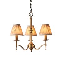 Endon Stanford antique brass 3lt Pendant