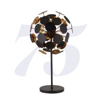 Searchlight Discus 3 Light Black/Gold Table Lamp