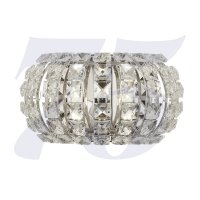 Searchlight Marilyn 2 Light Chrome Wall Light With Crystal Glass