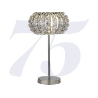 Searchlight Marilyn Chrome Table Lamp W Crystal Glass And Crystal Sand Diffuser