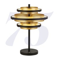 Searchlight Hive Black/Gold Leaf 3 Light Led Table Lamp