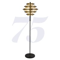 Searchlight Hive Black/Gold Leaf 5Lt Led Floor Lamp