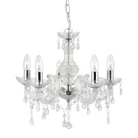 Searchlight Marie Therese 5 Light Ceiling Clear Glass/Acrylic